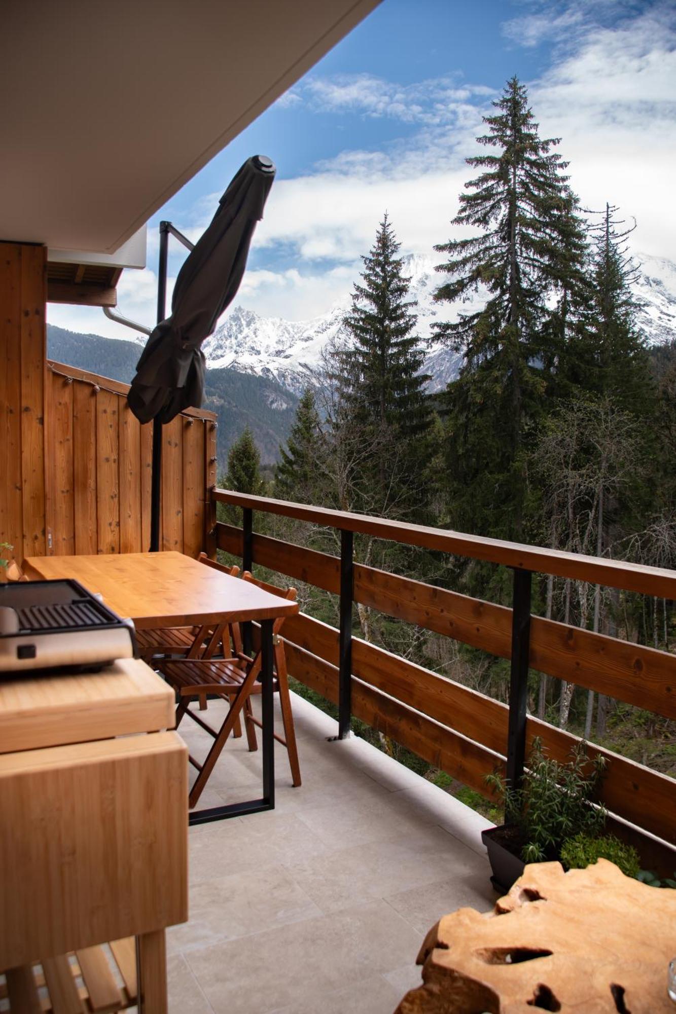 Studio Cabine Au Loup Blanc Avec Vue Mont Blanc Saint-Gervais-les-Bains Eksteriør bilde
