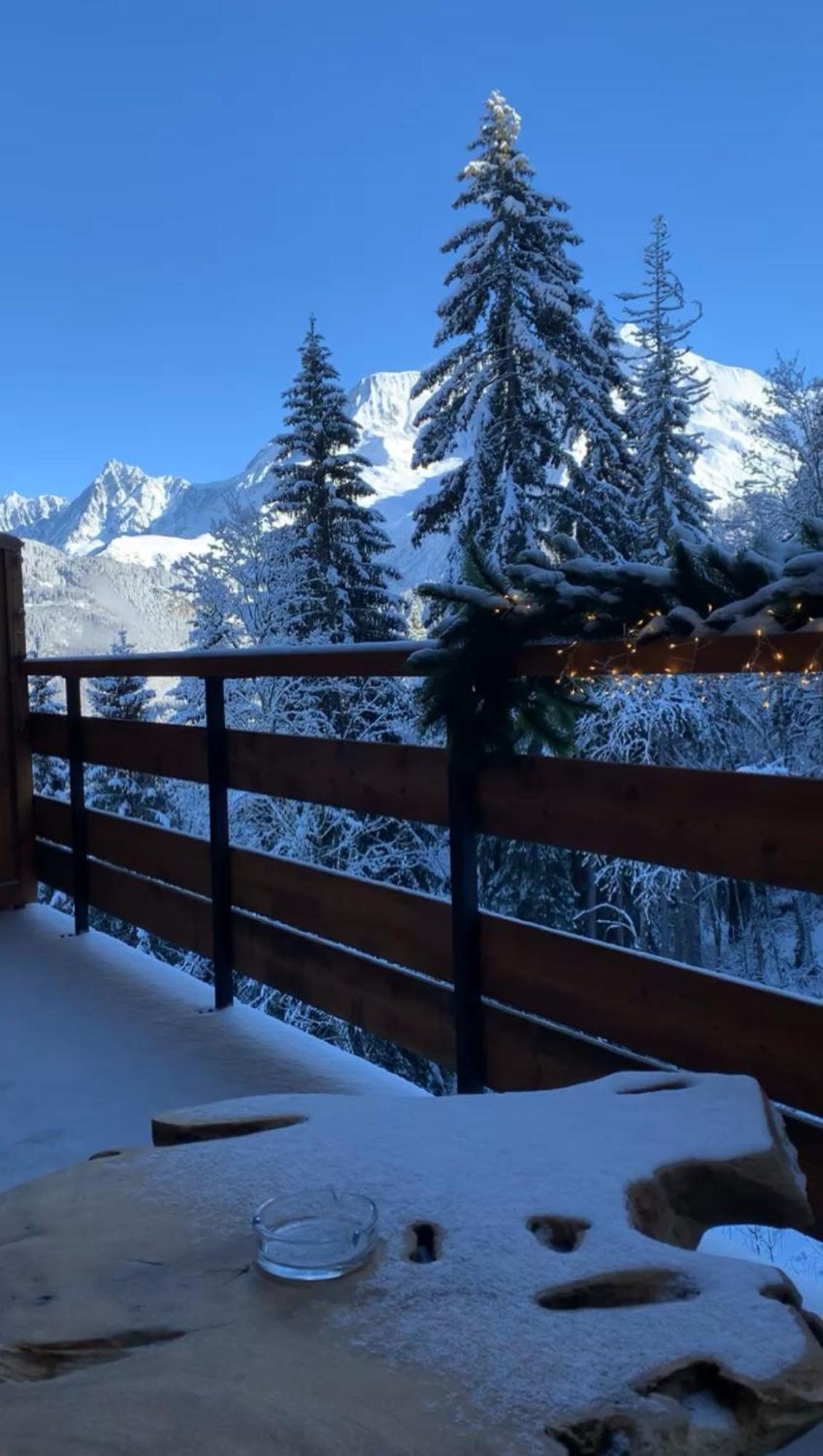 Studio Cabine Au Loup Blanc Avec Vue Mont Blanc Saint-Gervais-les-Bains Eksteriør bilde