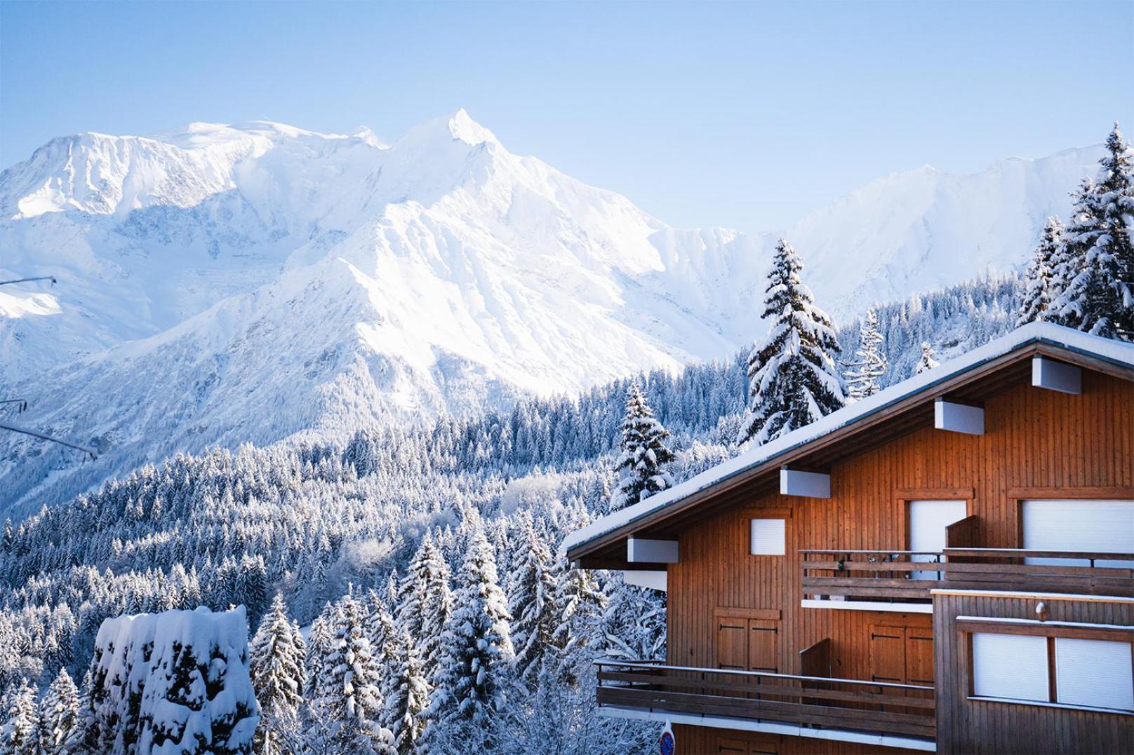 Studio Cabine Au Loup Blanc Avec Vue Mont Blanc Saint-Gervais-les-Bains Eksteriør bilde